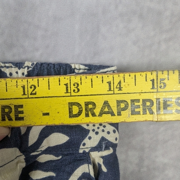 C&C California Size Medium 100% Linen Wide Leg Trouser Pants Ocean Design - Picture 11 of 12